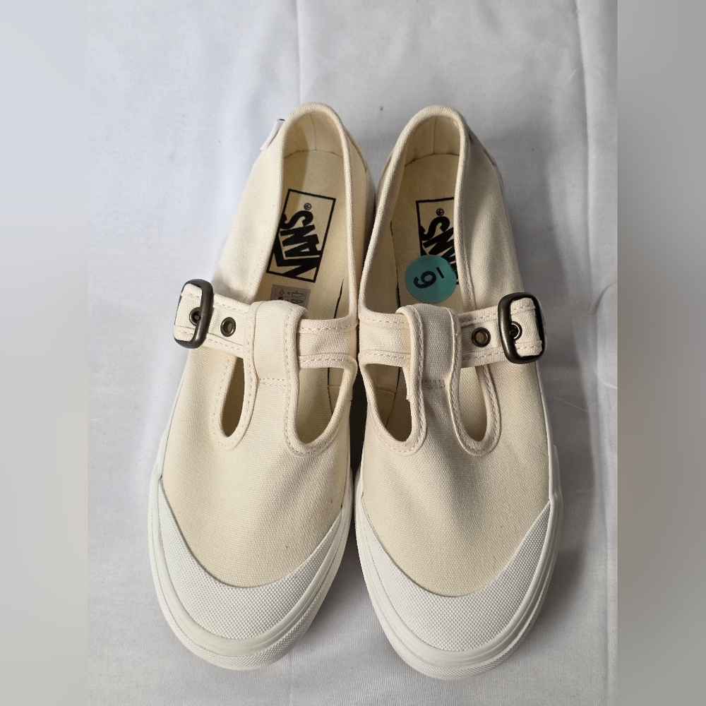 Vans White Platform Mary Jane Sneakers - Picture 8 of 10